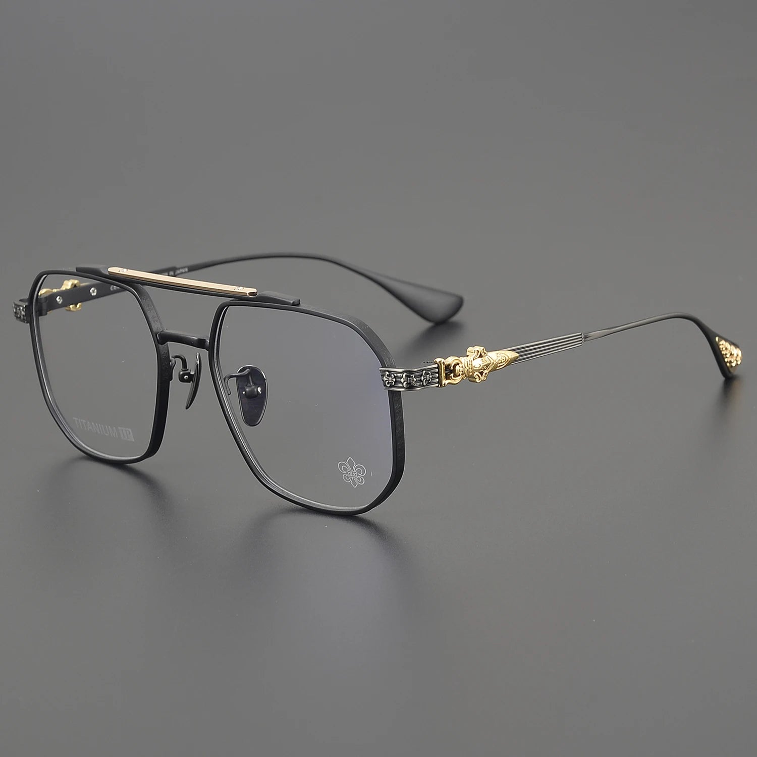 CH8222 Pilot Polygon Pure Luxury Prescription Eyeglasses Transparent Gold Black Frames Luxury Men Designer Women Fashion Glasses