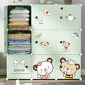Green 9 Cube Kids Cupboard Cabinet 9 Doors Factory Price Plastic Children Wardrobe for Baby Clothes for Workshop Dining Areas