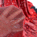 FB001 Rhinestone Tulle Wedding Fabric Women Spandex Rhinestone Mesh Crystal Fabric