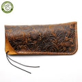 Wholesale Luxury Rectangle Portable Real Cowhide Genuine Leather Unisex Eye Glasses Sleeve Pouch Hot Sale Large Frame Sunglasses