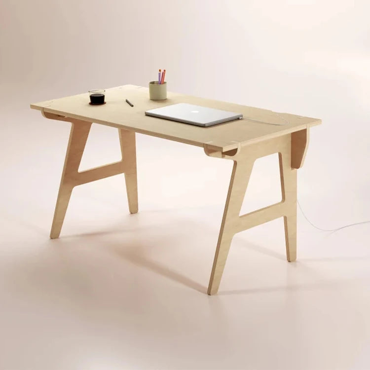 Plywood Century Art ES-78 Computer Desk for Home Office Small Size No Screws Simple Design for Student Study