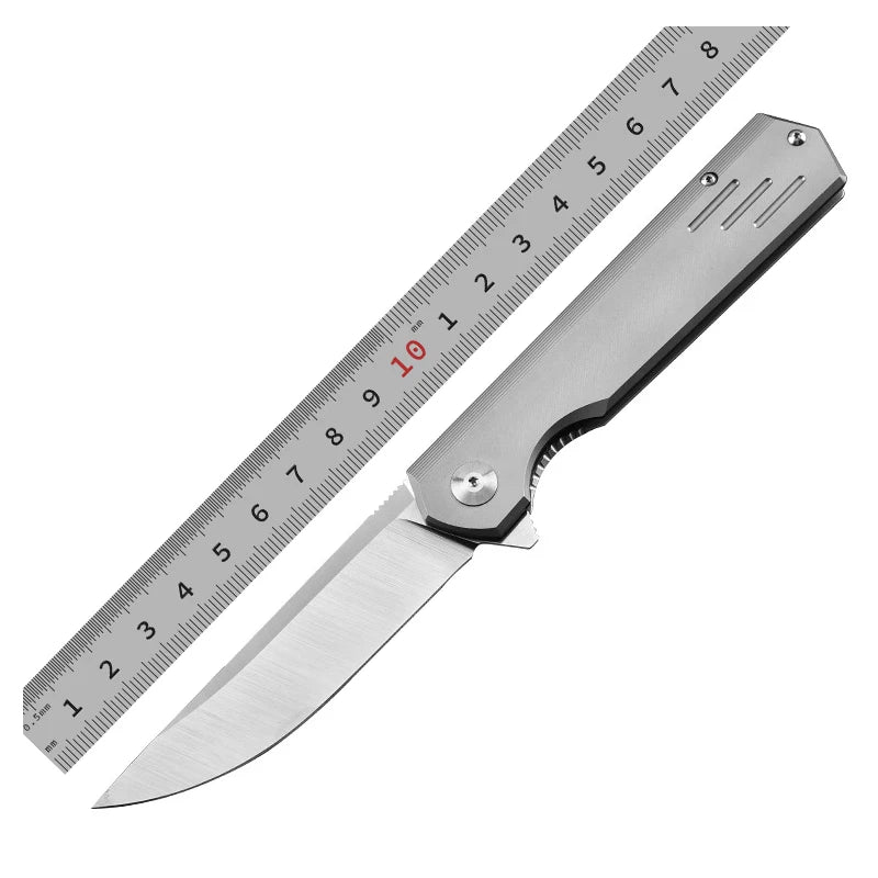 Titanium Alloy Handle High Hardness Outdoor Handmade Folding Camping Pocket M390 Knife