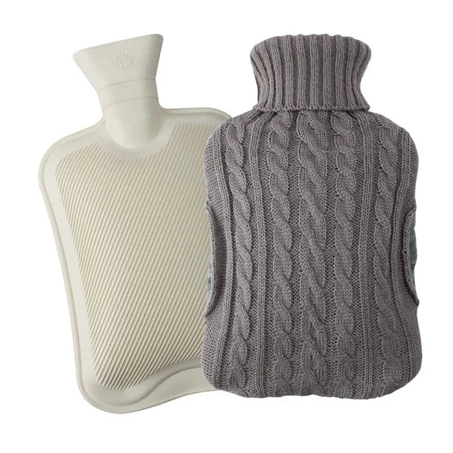 Wholesale 2L Portable Hot Water Bottle with Insulating Cover for Keeping Hands Cosy and Warm Features Pockets