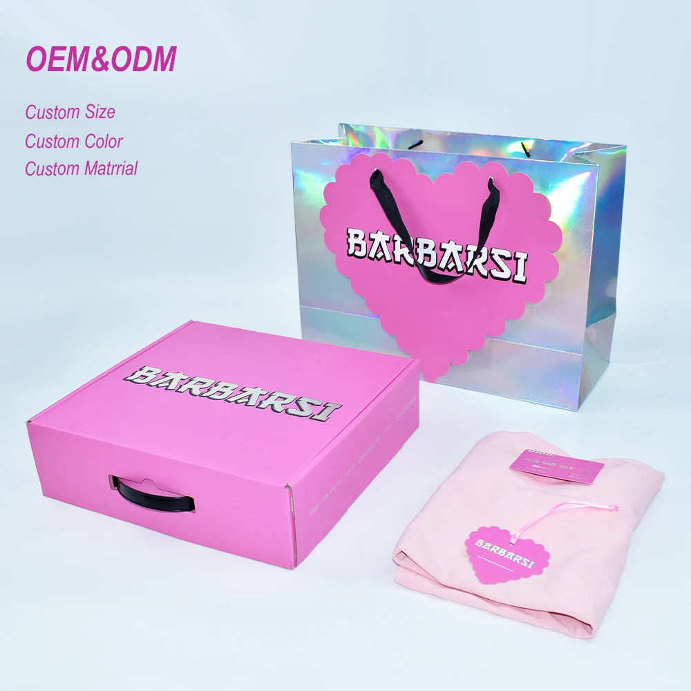 Custom Printing Luxury Hot Stamping Matte Lamination  Corrugated Board Packaging Box for Clothing