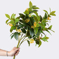 Qianlixiang Golden Osmanthus Artificial Flower Christmas Home Decoration Photography Props Natural Looking Cloth Plant