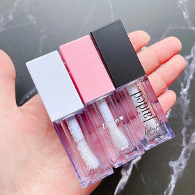 LZ Pack 100pcs Wholesale 6ML Square Big Wand Lipgloss Tubes Custom Logo White Black Pink Large Lip Gloss Tubes With Wand