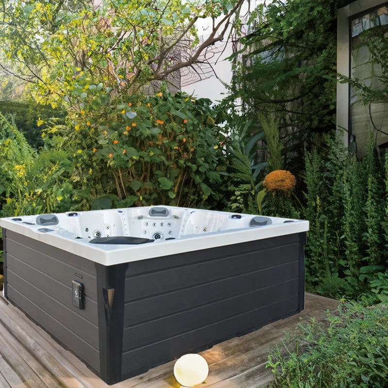 Chinese Manufacturers' Freestanding Acrylic Japanese Hot Tub Spa 5 Person Outdoor Backyard Massage Free Video Included
