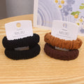 2-Piece Set of Fashionable Elastic Hairbands for Women and Girls High-Durable Seamless Scrunchie Hair Ties