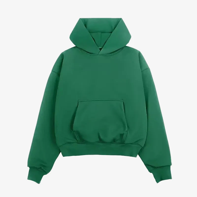 New Arrive Custom logo Blank Streetwear Oversized Unisex Boxy Pullover Sweatshirts Double Layer Heavyweight Hoodies for Men