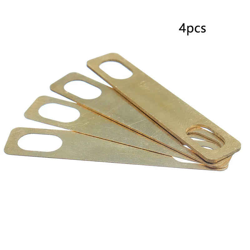 4 Pcs Connection Guitar Neck Shim Durable Heightening Gasket Musical Bass Instrument Accessories Tool Brass Compact Easy Install