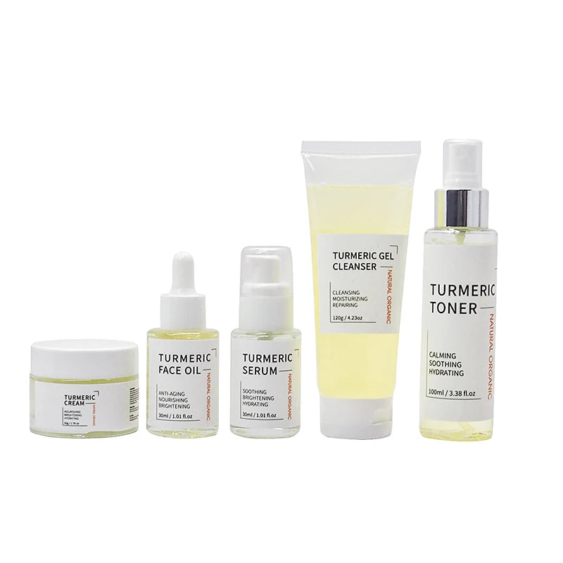 Aixin Private Label Mild Formula Turmeric Kits Whitening Moisturizing Turmeric Skin Care Set