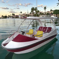 Cheap Price 5-person Electric Fiberglass Boat with Electric Power for Sale Blue Battery Fiberglass and Galvanized Boat by Sea