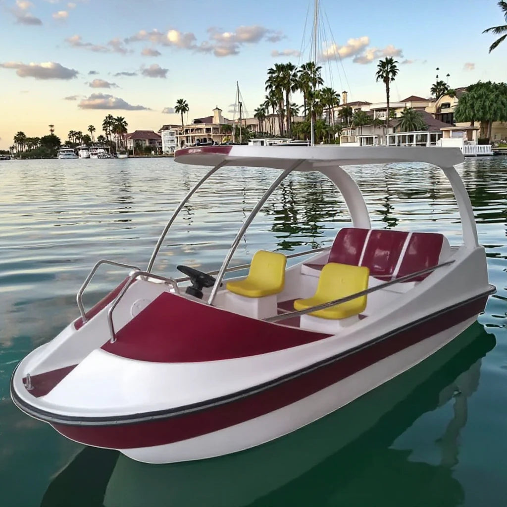 Cheap Price 5-person Electric Fiberglass Boat with Electric Power for Sale Blue Battery Fiberglass and Galvanized Boat by Sea