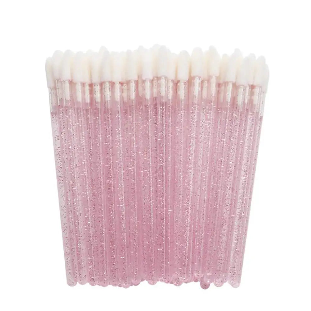 50Pcs Disposable Eyelash Brush Crystal Lashes Micro Lip Brushes Eyelash Extension Applicator Cleaner Beauty Makeup Tools