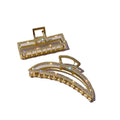 Korean Trend Pearl Style Hair Accessories Crystal Metal Rhinestone Hair Claw Clips Large Size Pearl Hair Clips