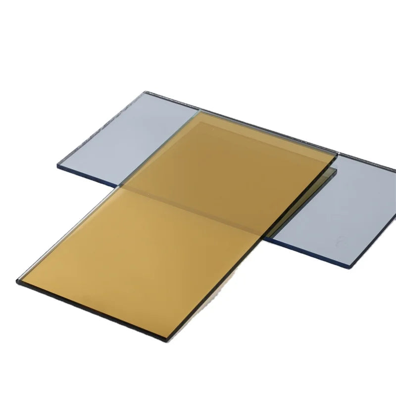China Wholesale Dark Blue Brown Tint Reflective Glass for Curtain Wall Use