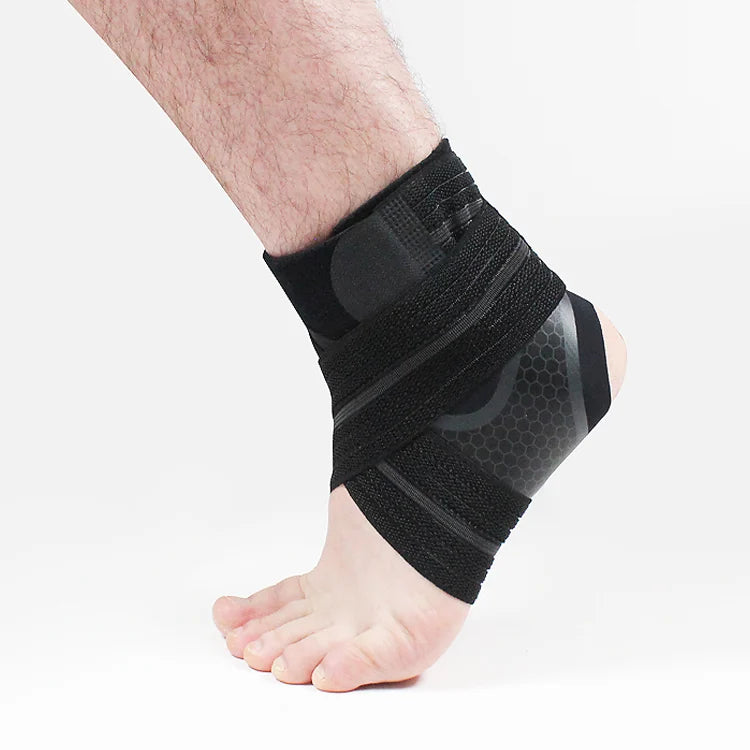 Aolikes 7130B Adjustable Nylon Compression With Strap Neoprene Ankle Brace Protective Sprain Foot Sleeve Sports Ankle Support