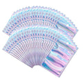 Zipper Mini Cosmetic Laser Bag Holographic Clear Printed Reusable Ziplock Custom Plastic Zip Lock Packaging Bags