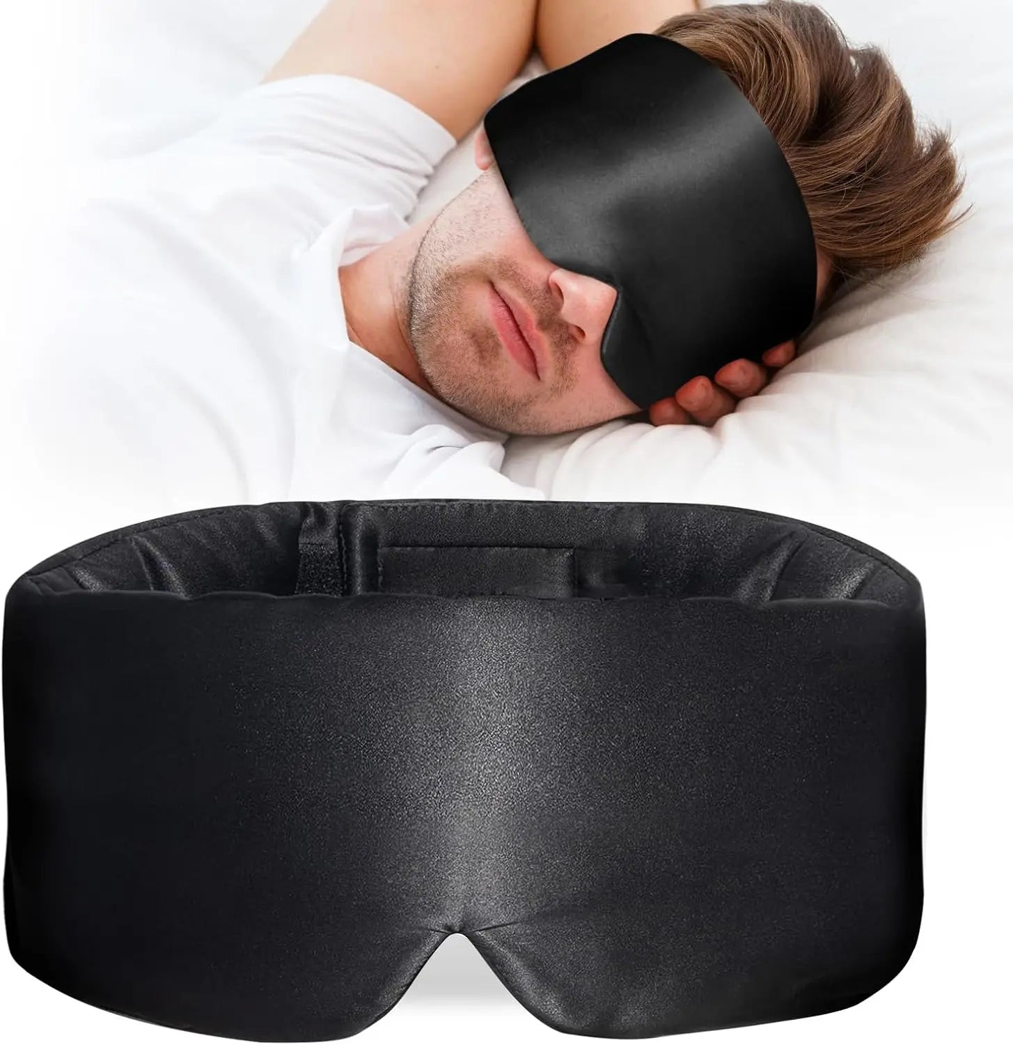 OEM Customizable Sleep Mask with Adjustable Size Eye Blindfold for Home Use Personalized with Custom Logo Printed