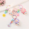 Cute Cartoon Piggy Doll Car Keychain Pendant Creative Color Smile Face Pig Key Chain Accessories Earphone Cover Decoration