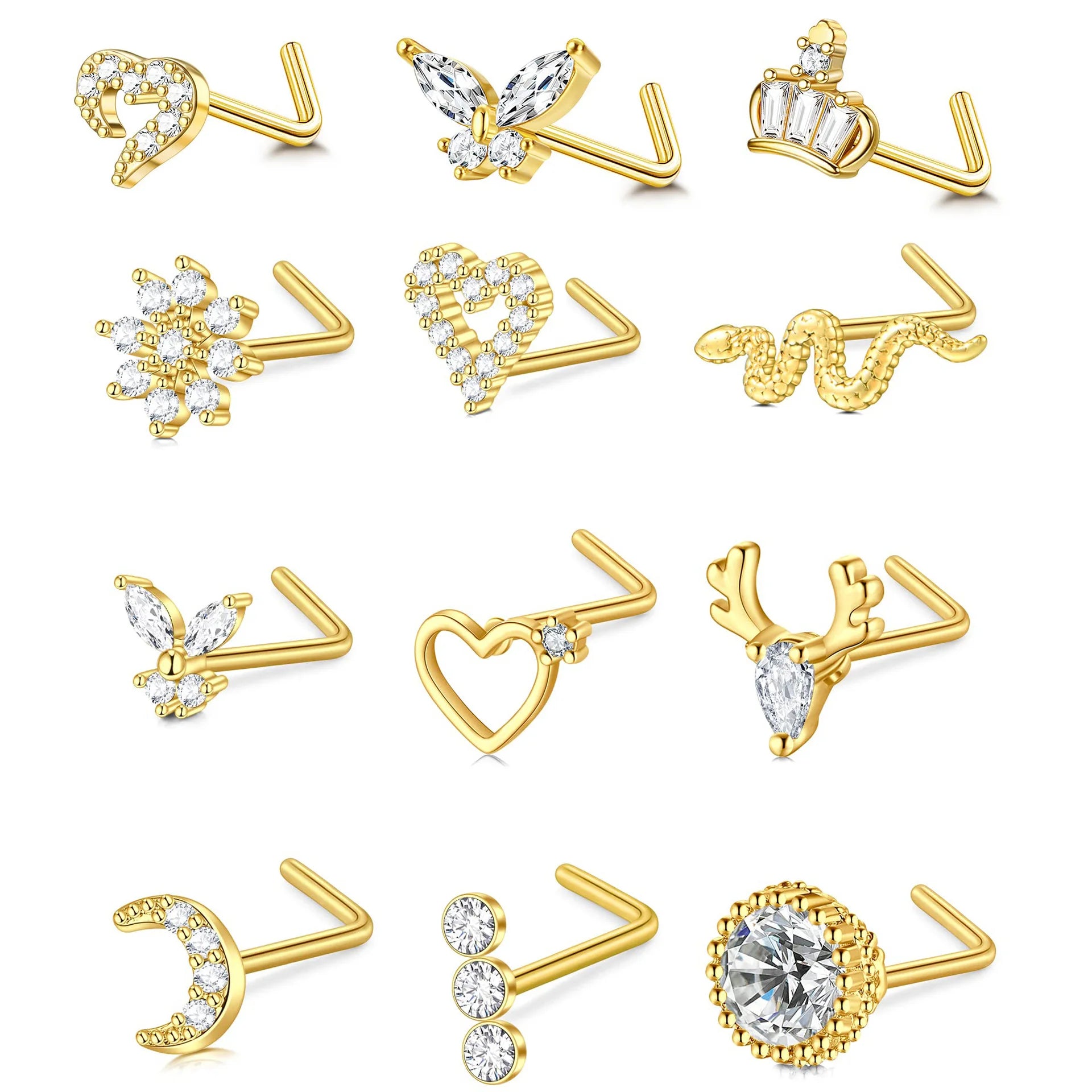 Gaby New Sale Small Nose Ring Box Rings Stainless Steel Nose Ring Bulk for Women Nose Piercing Wholesale Body Jewelry