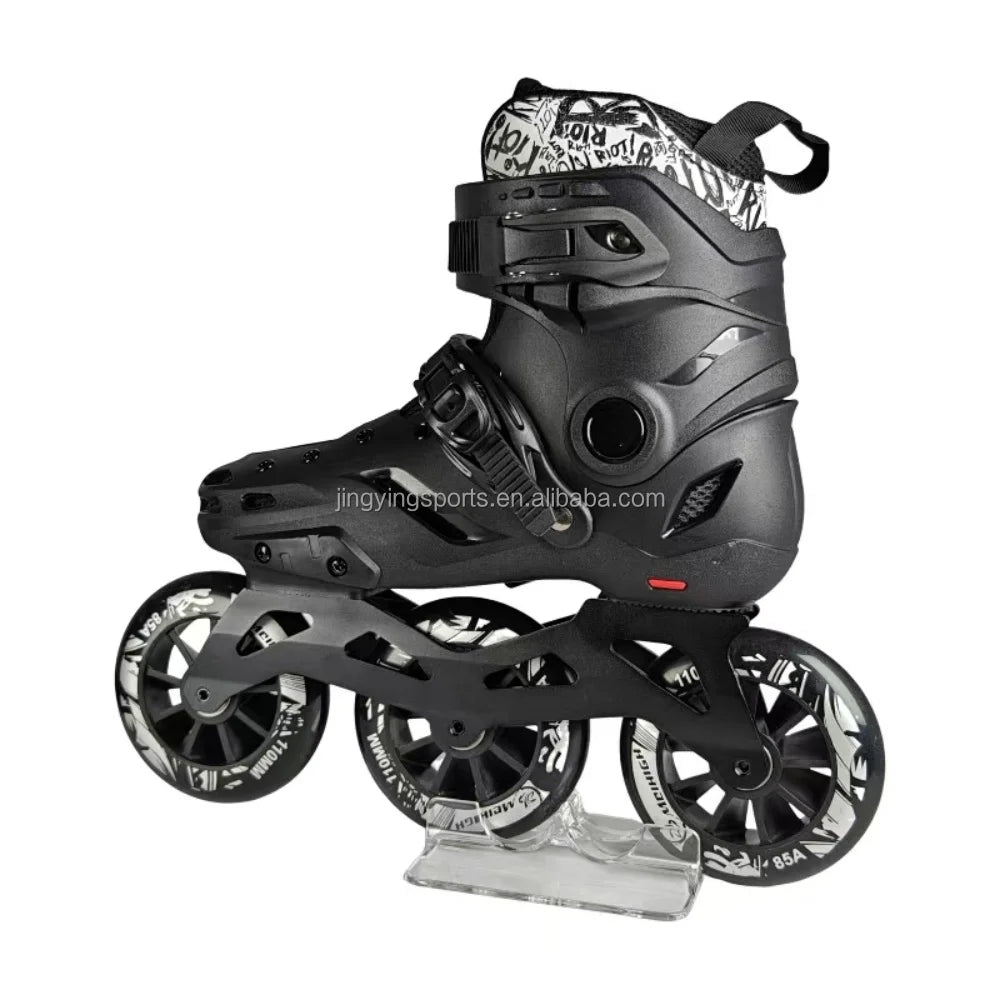 2025 Jingying Fashion Adjustable 3 Wheel Flashing Aggressive Slalom Roller Skate Shoes for Adult Kids Rollerskates Inline Skates