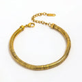 Dainty 18k PVD Gold Plated Tarnish-Free Waterproof Anklet Chunky Snake Chain Trendy Stainless Steel Party Jewelry 5mm
