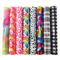 0.5mm Colorful Star Plaid Pattern Printed PVC Vinyl Fabric New Design Jelly Fabric for Bags Craft Sewing Patchwork DIY