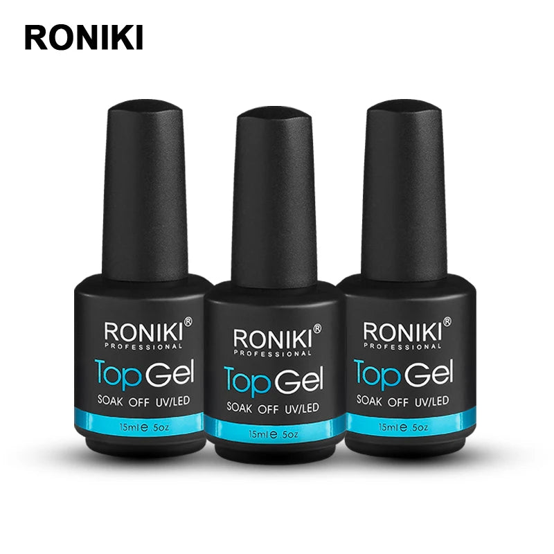 Hot Selling Wholesale Oem Nail Gel Polish Top Gel 15ml Clear No Wipe Soak off Nail Uv Top Coat Gel Nail Polish