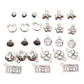New Style Flat Round Spacers Beads Antique Silver Pendant Tone Silver Color Metal Zinc Alloy Loose Spacer Bead