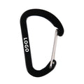 Custom Logo Mini Aluminum Carabiner Clip D Shaped Key Holder Spring Snap Hook for Outdoor Event Giveaways