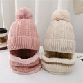 Latest 2023 Winter Women Fashion Silver Thread Slouchy Beanie and Scarf Set for Lady Warm Knit Ski Hat with Fleece Lined