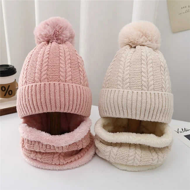 Latest 2023 Winter Women Fashion Silver Thread Slouchy Beanie and Scarf Set for Lady Warm Knit Ski Hat with Fleece Lined