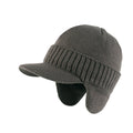 Custom logo Winter Hat Warm Fleece Lined Outdoor Ski Hat Brim Visor Earflaps Beanie Hat for Women Men