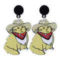 Garfield Hat Student Cute Animal Series Acrylic Earrings Pendant Trendy Women's Drop Earrings FS Factory Price Western Cowboy