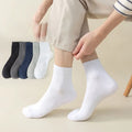 Wholesale Plain White Black Basic Socks 100% Organic Cotton Formal Dress Socks for Men
