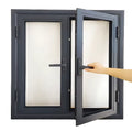 Customized SoundProof Aluminum Alloy Casement Windows Double Glazing Aluminum French Patio Window for House Villa