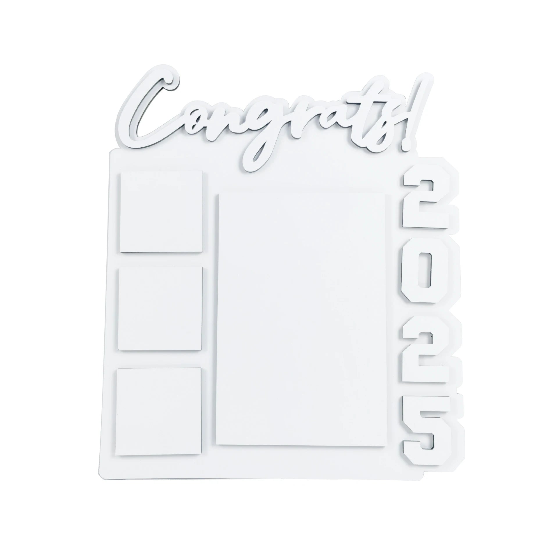 Large Size Personalized 2025 Wooden Photo Frame Sublimation Blank Congrats MDF Plaque