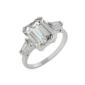 Customized 10K 14k Soild Gold Ring 3.5ct Emerald Cut Moissanite Diamonds Ring Wedding Ring for Women