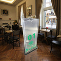 Portable Clear for Plexiglass Acrylic 3-Sided Triangle Menu Holder Eco-Friendly Modern Style Table Tent for Restaurant & Hotel