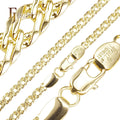 5.2mm FJ Fallon Fashion Jewelry Rombo Link Chain Plated in 14K Gold Brass Based