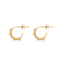 Chris April Anti-tarnish 316L Stainless Steel 18k PVD Gold Plated Bohemia Style Dots Beads Hoops Stud Earrings