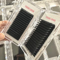 Private Label B C CC D DD L LC LD M Soft Matte Dark Black Volume Lash Tray Korean Mega PBT Individual Cashmere Eyelash Extension