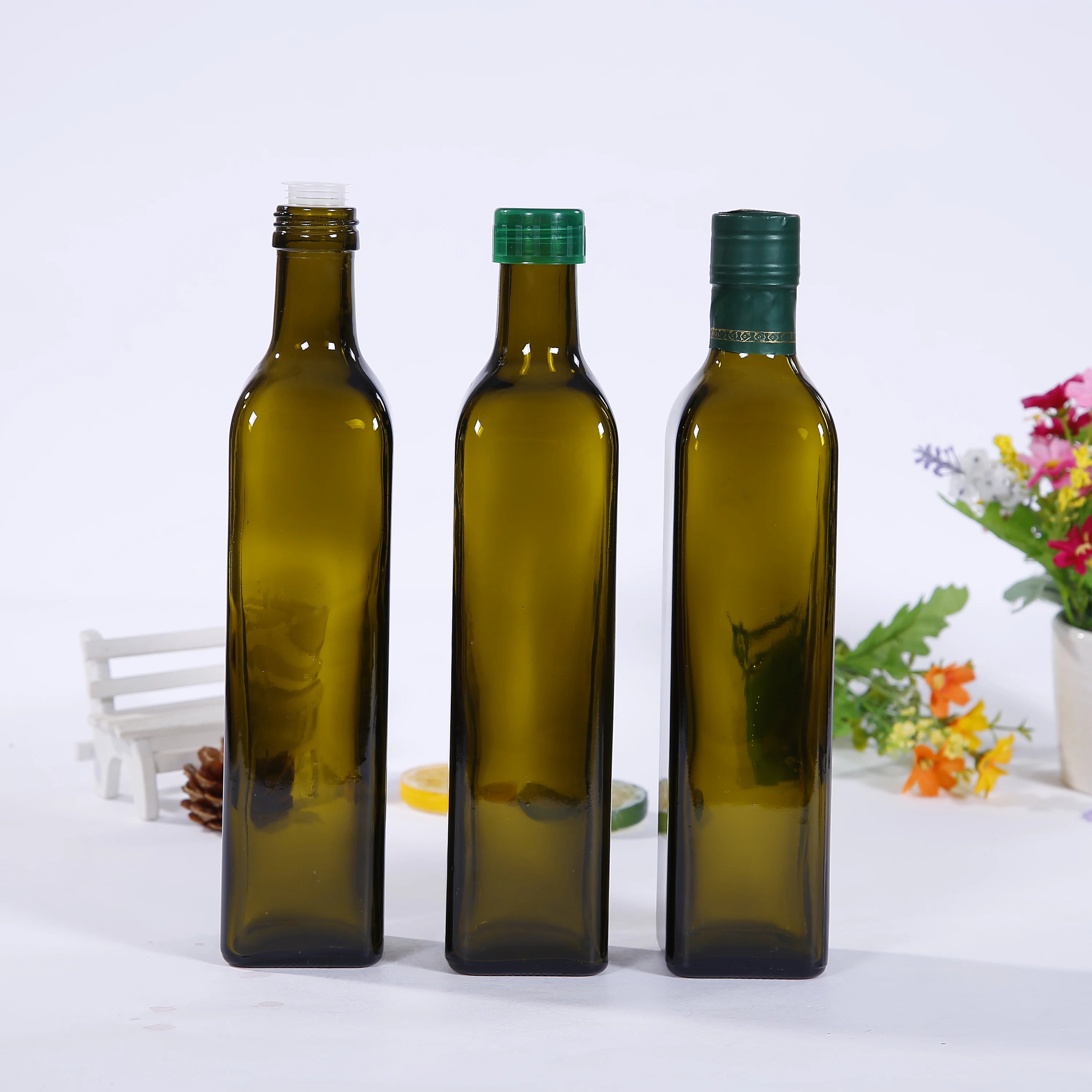 Wholesale Cheap Square Free 100ml 500ml 750ml 1000ml Ceramic Olive Oil Bottles