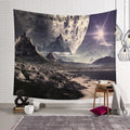 Galaxy Moon Colored Printed Decorative Mandala Blanket Wall Carpet Universe Tapestry