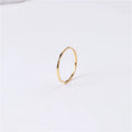 High End 18K Plain Gold Simple Design Dainty Rings Stainless Steel Trendy Simple Gold Plated Jewelry