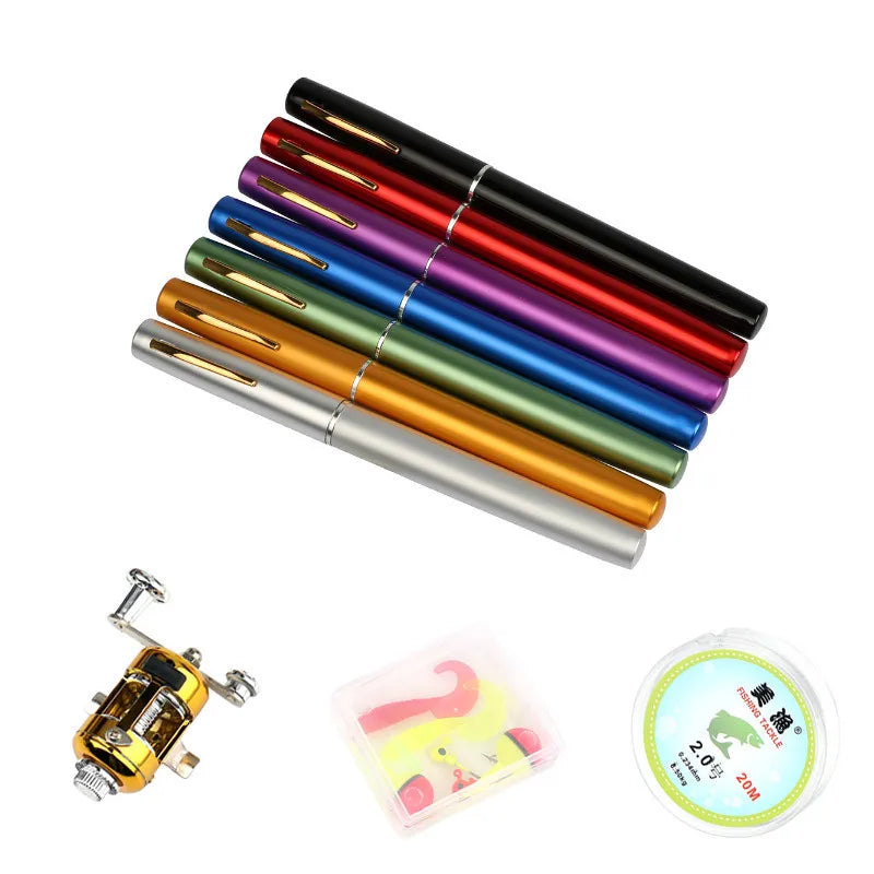 1M Aluminum Alloy Mini Fishing Rod for Lure and Ice Fishing Techniques Outdoor Gift for Children's Streams and Rivers