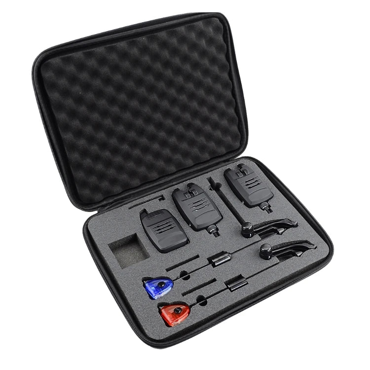 Wireless Carp Fishing Alarm Waterproof Fishing Alarm Receiver 1+2 Set Plus 2 LED Swingers