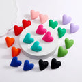 30mm Valentines Earrings Red Heart Candy Color Heart Acrylic Earrings for Women Girls Jewelry Gift