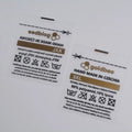 Custom Printed Transparent Soft Silk Screen Printed Rectangle Shape Waterproof TPU Care Labels for Garment & Shoes